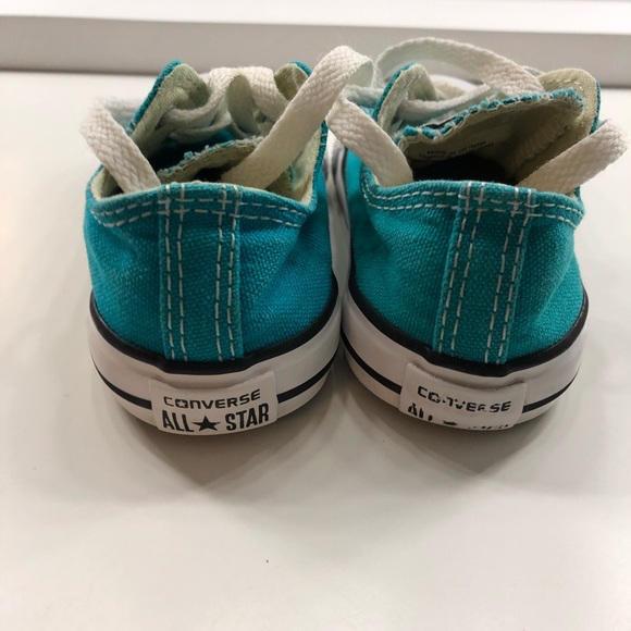 Teal Converse Sneakers. Sz 7. Great used condition - Picture 4 of 6